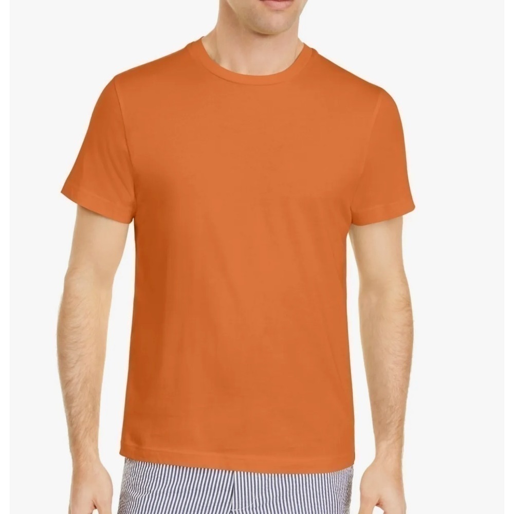 NWT Club Room crew neck orange poppy short sleeve tee shirt size large